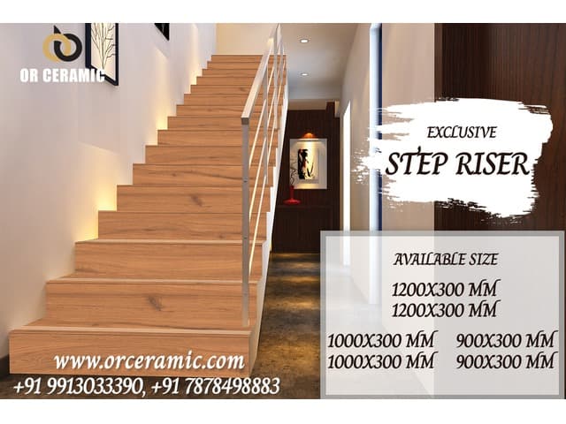 Color Step Riser - Manufacturer of Stair Riser & Floor Tiles from Morbi