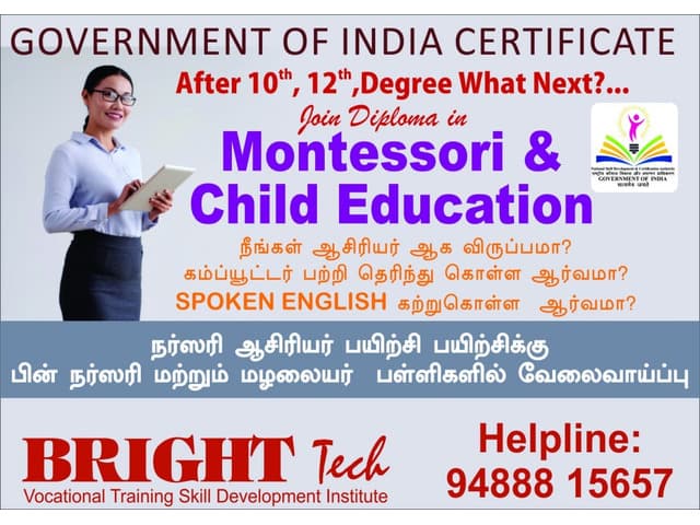 Montessori Teacher Training at Mudaliarpet