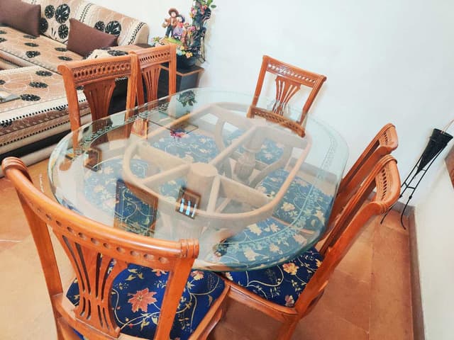 Pure Sagwan Teak Wood 6 seater dining table