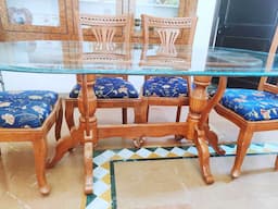 Pure Sagwan Teak Wood 6 seater dining table - Image 4