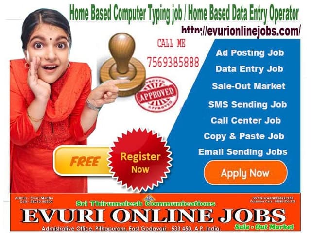 Part Time Home Based Data Entry Typing Jobs
