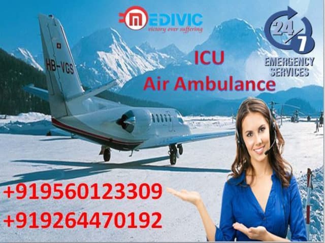 Hire Ventilator Air Ambulance Services in Dimapur by Medivic Aviation