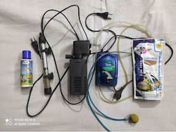 Fish aquarium with stones , decoration band accessories - Image 5