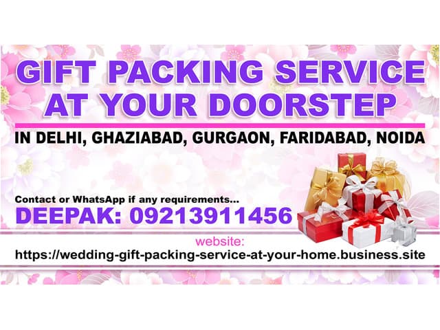 WEDDING GIFTS PACKING SERVICE  AT YOUR HOME - 9213911456