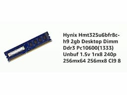 Hynix Hmt325u6bfr8c-h9 2gb Desktop Ddr3 Unbuffered Dimm Cl9 8 1.5v 1rx8 240p (256mx64 256m - Image 4