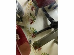 Delicately used 8 seater dining table with chairs in very good condition - Image 1