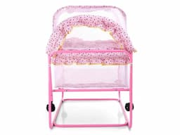 Lightweight Cradle with Mosquito Net - Pink - Image 1