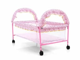 Lightweight Cradle with Mosquito Net - Pink - Image 4