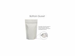 Matte whit food grade  standup pouch with zipper (100gm) - Image 3