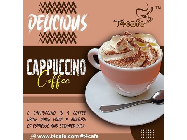 T4 cafe Delicious Cappuccino Coffee
