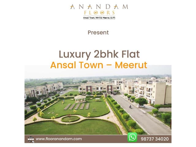 2bhk flats/apartments for sale at Ansal Town Meerut - Anandam floors