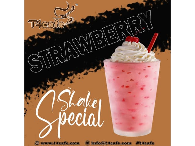 T4 Cafe Special Strawberry Shake