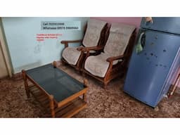 Wooden (TeakWood) SOFA SET 5 Seater 3+1+1 ,Teapoy - Image 3