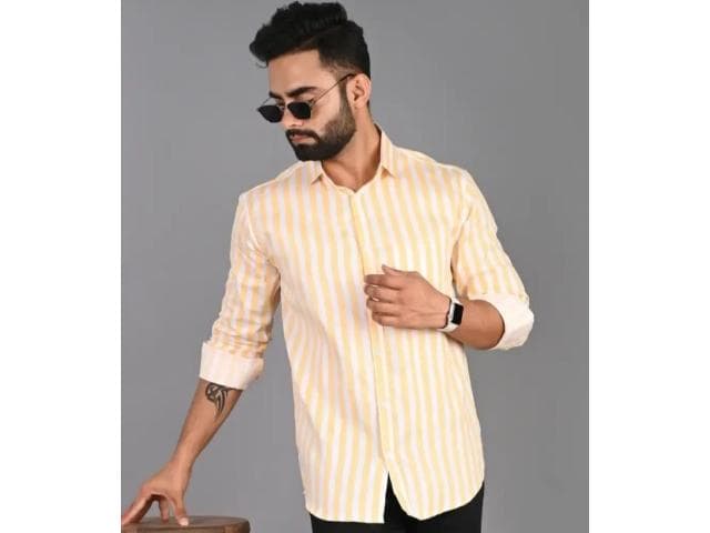 Stylish yellow brand new t-shirt