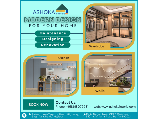 Ashoka Interioo: Best Modular Wardrobe Designer in Patna