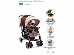 Babyhug twin pram gently used - Image 1