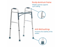 Premium Imported Light Weight Aluminum Height Adjustable Folding Walker - Image 3