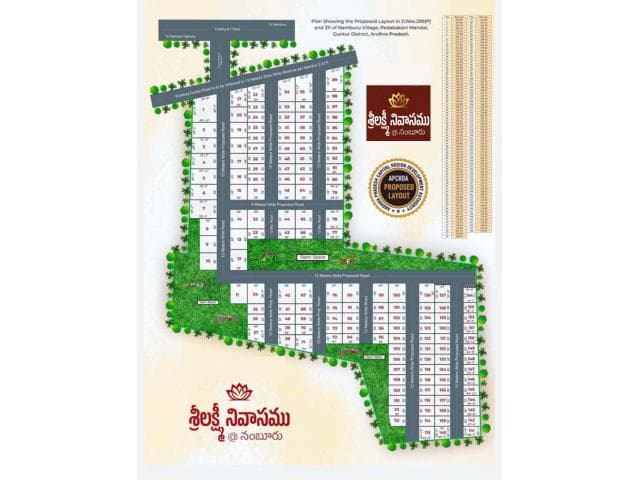 CRDA Approved Open Plots for sale in Namburu