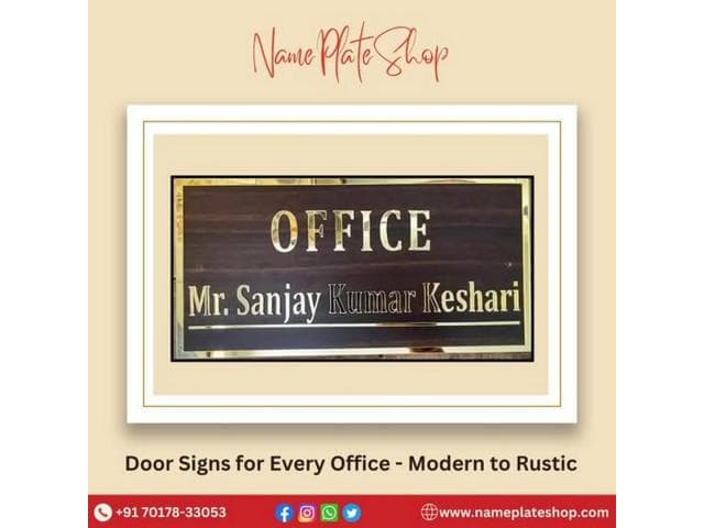 Handcrafted Wooden Nameplates – Add a Timeless Touch with Nameplateshop