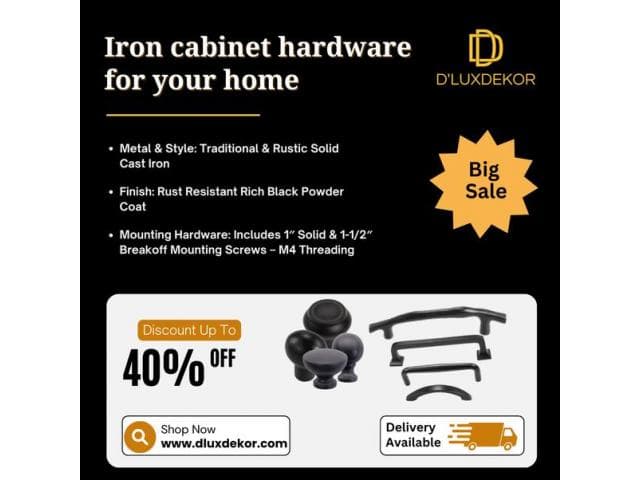 Shop Wrought Iron Cabinet Handles & Knobs Online | Vintage Look, Modern Quality!