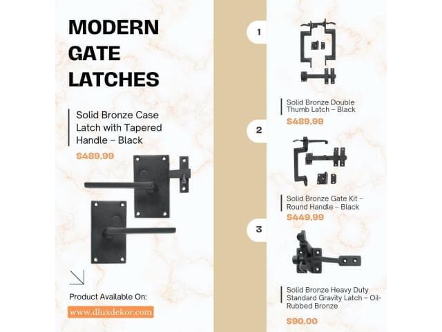 Modern Bronze Gate Latches with Oil Rubbed Finish – Shop Online!