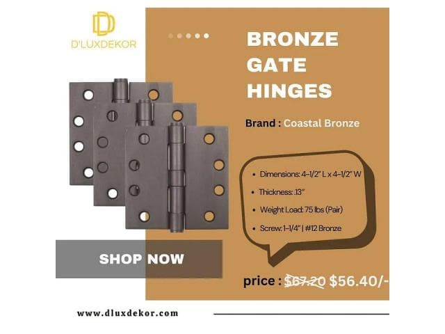 Antique Finish Oil Rubbed Bronze Door Hinges | Perfect for Door & Cabinets!