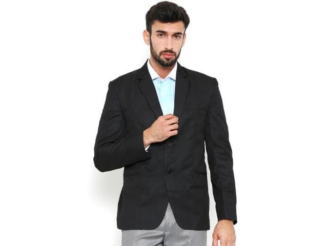 Shaftesbury London Black Regular Fit Single-Breasted Blazer