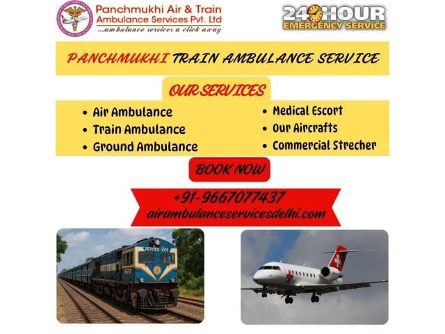 Panchmukhi Train Ambulance in Patna - Secure Transportation and Fulfills Requirements
