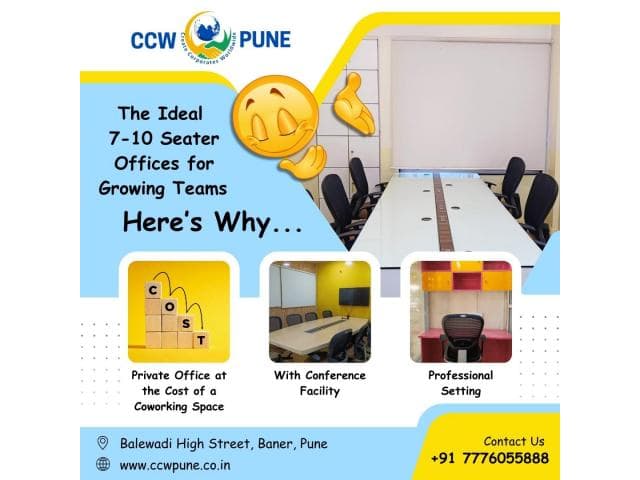Ideal Private Office Solutions for Teams of 7 to 10 Seater @ Balewadi