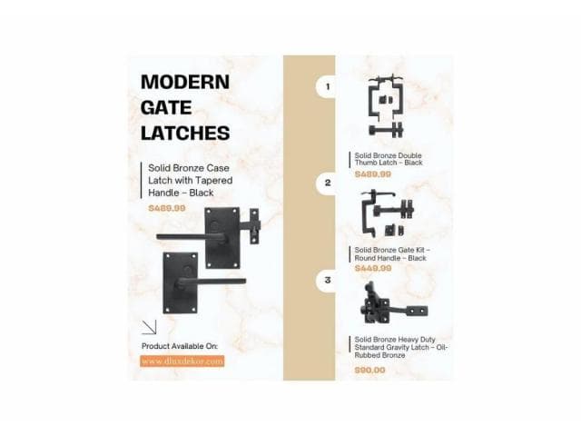 Modern Gate Latches in Solid Bronze – Strong & Elegant | DluxDekor