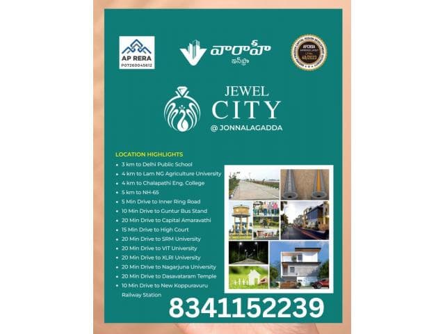 Plot for sale in varahiinfra Township  Guntur