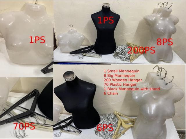 Brand New Mannequin, hanger and chain hanger for shop