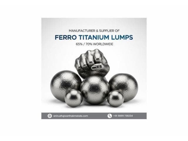 Manufacturer & Supplier of Ferro Titanium Lumps 65% / 70% Worldwide