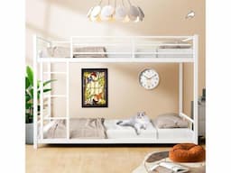 New Metal bed - white metallic bunk bed for 2 kids/adults box packed - Image 1