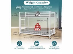 New Metal bed - white metallic bunk bed for 2 kids/adults box packed - Image 3