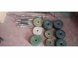 Home Gym Items – Dumbbells, Rods, Plates – Good Condition - Image 2
