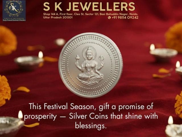 Buy Silver Coin from the Best Silver Gifting Item Store in Noida – SK Jewellers