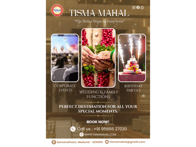 Best Marriage Hall in Madurai for Every Celebration