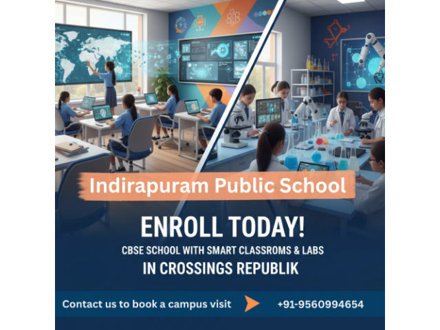 Enroll Today! CBSE School with Smart Classrooms & Labs in Crossings Republik
