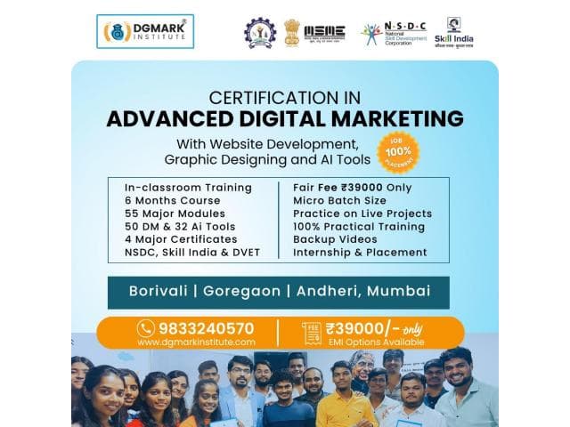 Best Digital Marketing Course in Mumbai – 100% Practical Training at DGmark Institute