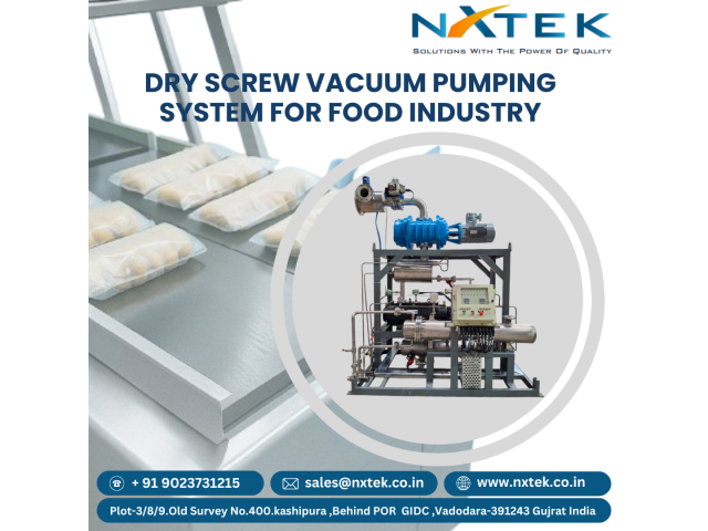Dry Screw Vacuum Pumping System for Food Industry | Nxtek