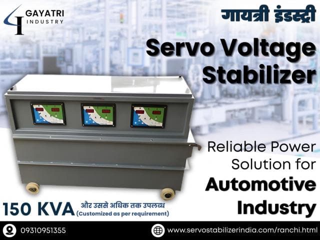 Gayatri Servo Stabilizer in Ranchi for Reliable Industrial Power.
