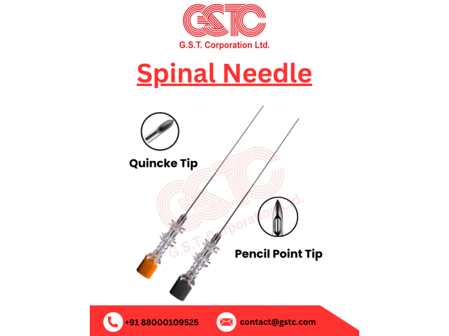 Premium Spinal Needle by GSTC  Leading Spinal Needle Exporters