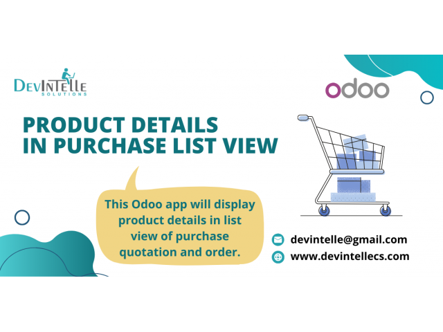 Product Details Purchase List View in Odoo