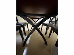 Wooden Dining Table with 6 Chairs. - Image 2