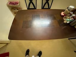Wooden Dining Table with 6 Chairs. - Image 3