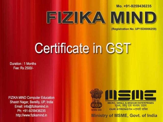 FIZIKA MIND Certificate Course on Tally Busy Marg CCC