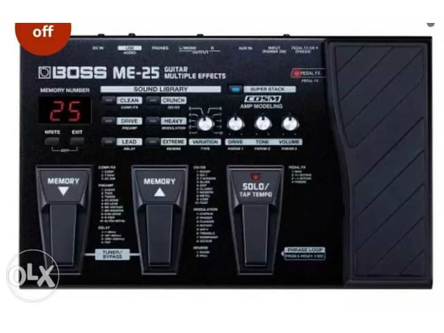 BOSS ME -25 GUITAR PROCESSOR , 18 MONTHS OLD