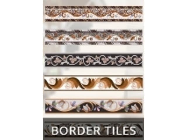 vitrified border tiles, double charge border tiles, plain embossed border tiles