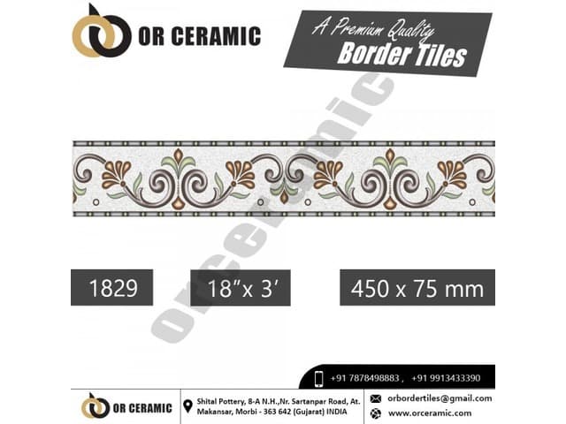 Border Tiles in West Bengal, plain embossed border tiles, semi vitrosa border tiles Dehli